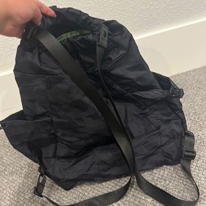 black athleta camo backpack